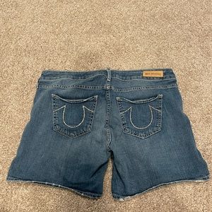 True Religion Custom Swarovski Denim Shorts